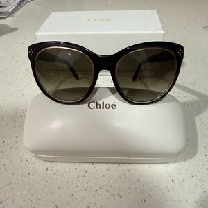 Chloe Black and Gold Sunglasses